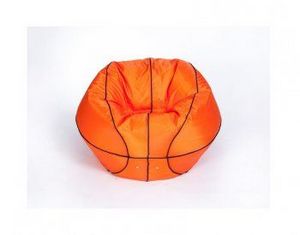 Кресло-мешок Баскетбольный мяч большой оранжево-черное в Пурпе - purpe.ok-mebel.com | фото