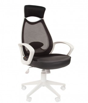 Кресло для руководителя  CHAIRMAN 840 white (TW 11 черный/сетка TW 01 черная) в Пурпе - purpe.ok-mebel.com | фото