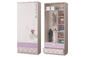 Шкаф для одежды с 2 ящиками Адель в Пурпе - purpe.ok-mebel.com | фото